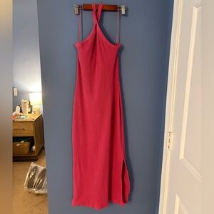 Set of 2 Old Navy Rib-Knit Halter Midi Dresses with Built-in Shelf Bra